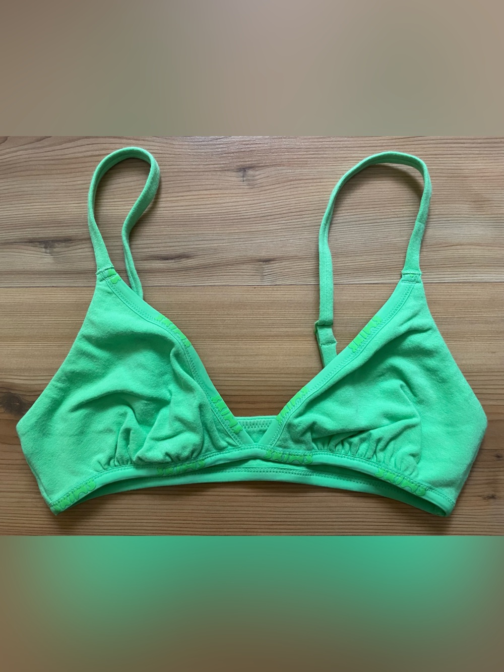 SKIMS Neon Green Triangle Bralette